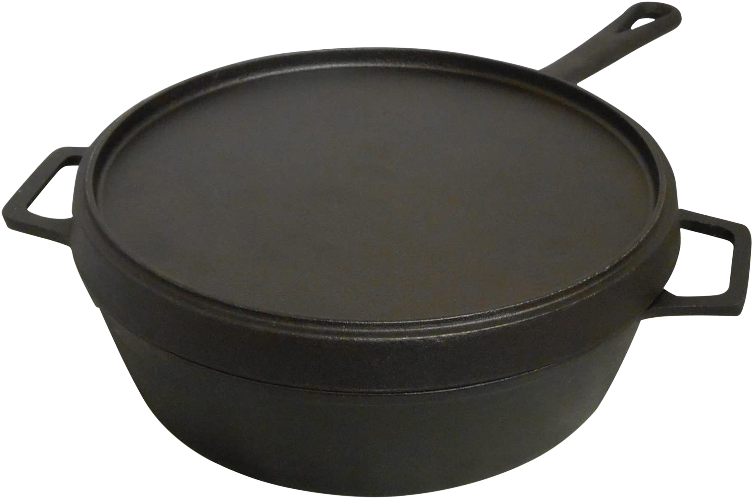 King Kooker Preseasoned 5Qt. CastIron Fryer with DoubleSided